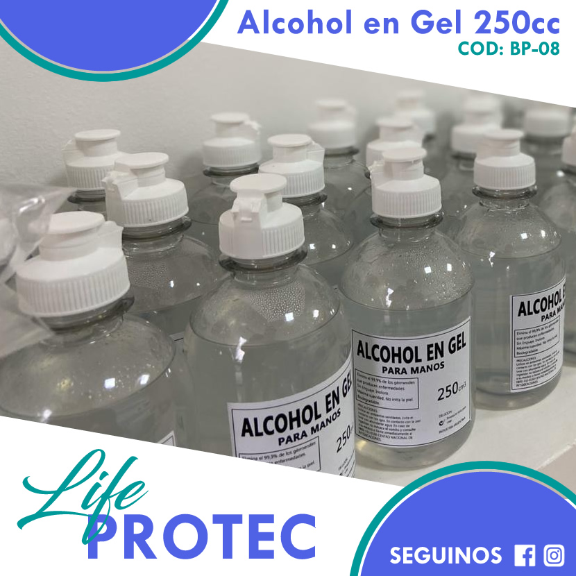 Alcohol en Gel x250 cc - Cod: BP-08